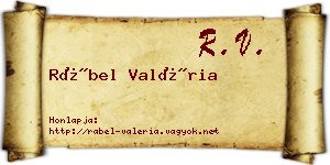 Rábel Valéria névjegykártya